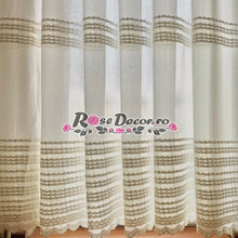Încarcă imaginea în vizualizatorul Galerie, Perdea Brode Ivoire, Model Orizontal