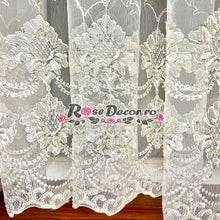 Încarcă imaginea în vizualizatorul Galerie, Perdea Broderie Barok Ivoire