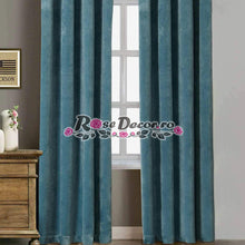 Încarcă imaginea în vizualizatorul Galerie, Draperie Catifea Uni Albastru - Turcoaz