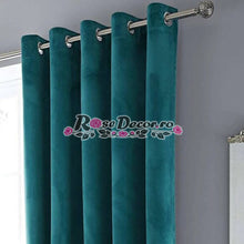 Încarcă imaginea în vizualizatorul Galerie, Draperie Catifea Uni Dubai Turcoaz