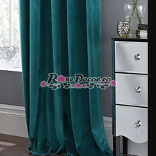 Încarcă imaginea în vizualizatorul Galerie, Draperie Catifea Uni Dubai Turcoaz