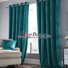 Încarcă imaginea în vizualizatorul Galerie, Draperie Catifea Uni Dubai Turcoaz