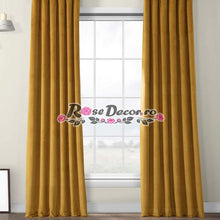 Încarcă imaginea în vizualizatorul Galerie, Draperie Catifea Uni Galben - Mustar