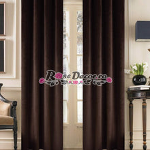 Încarcă imaginea în vizualizatorul Galerie, Draperie Catifea Uni Maro