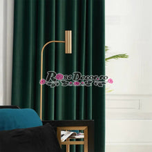 Încarcă imaginea în vizualizatorul Galerie, Draperie Blackout Uni Mat Verde-Inchis