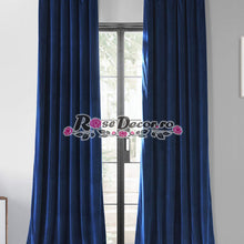 Încarcă imaginea în vizualizatorul Galerie, Draperie Catifea Uni Albastru