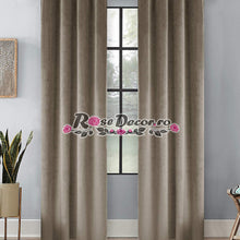 Încarcă imaginea în vizualizatorul Galerie, Draperie Catifea Uni Bej-Inchis