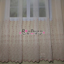Încarcă imaginea în vizualizatorul Galerie, Perdea Broderie TUL DELUXE 03 (ROZ)