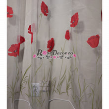 Încarcă imaginea în vizualizatorul Galerie, Perdea Voal Organza Flori 03