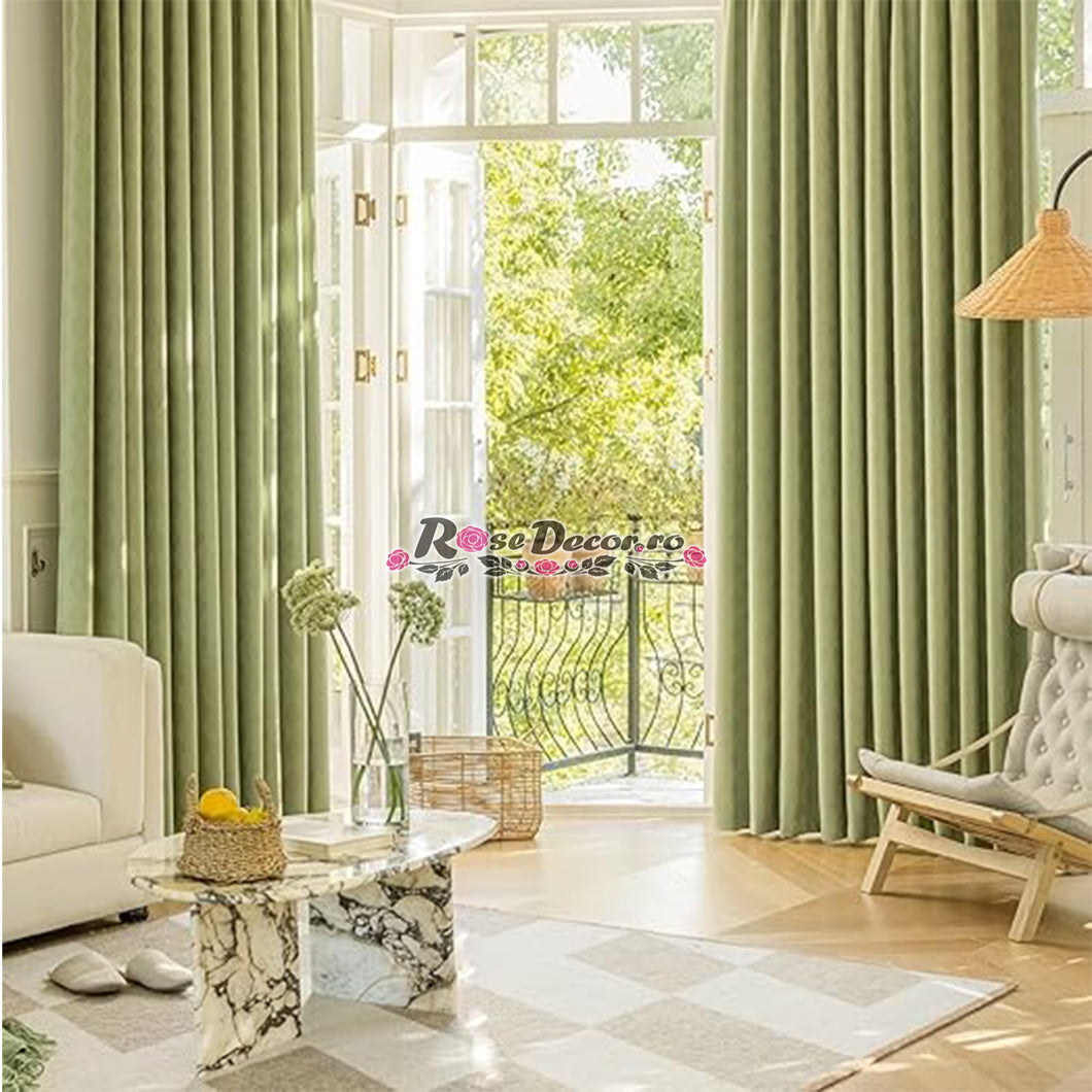 Draperie Blackout Rustic SiRi Verde-Fistic