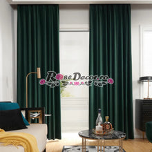 Încarcă imaginea în vizualizatorul Galerie, Draperie Blackout Uni Mat Verde-Inchis
