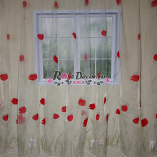 Încarcă imaginea în vizualizatorul Galerie, Perdea Voal Organza Flori 03
